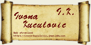 Ivona Kuculović vizit kartica